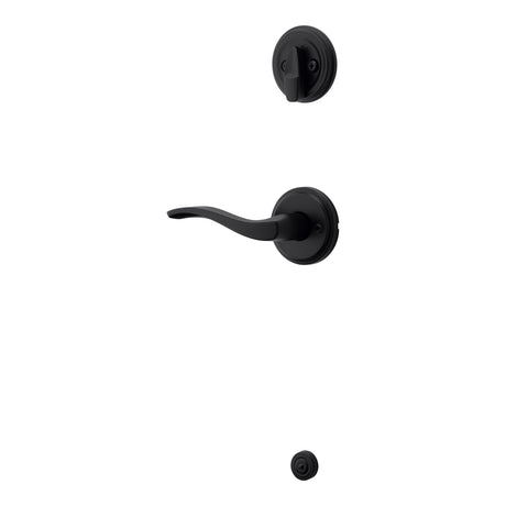 Kwikset Left Hand Sedona Handleset Trim in Matte Black