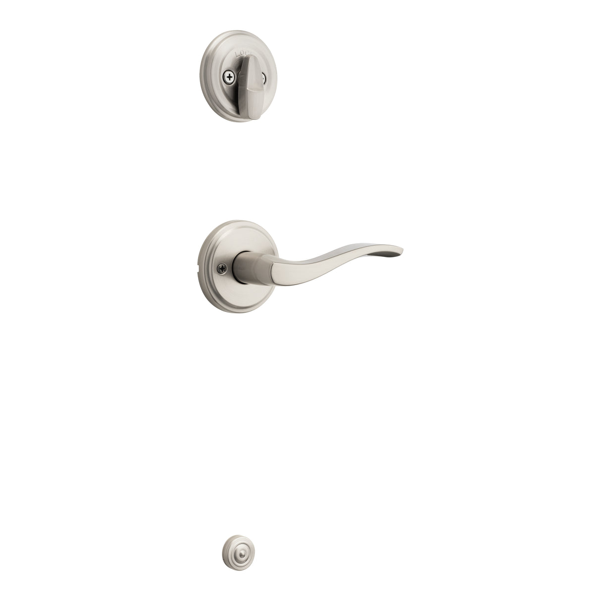 Kwikset Right Hand Sedona Handleset Trim in Satin Nickel