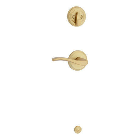 Kwikset Right Hand Sedona Handleset Trim in Satin Brass
