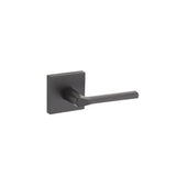 Kwikset Lisbon Handleset Trim with Square Rose in Matte Black