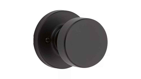 Kwikset Pismo Handleset Trim with Round Rose in Matte Black