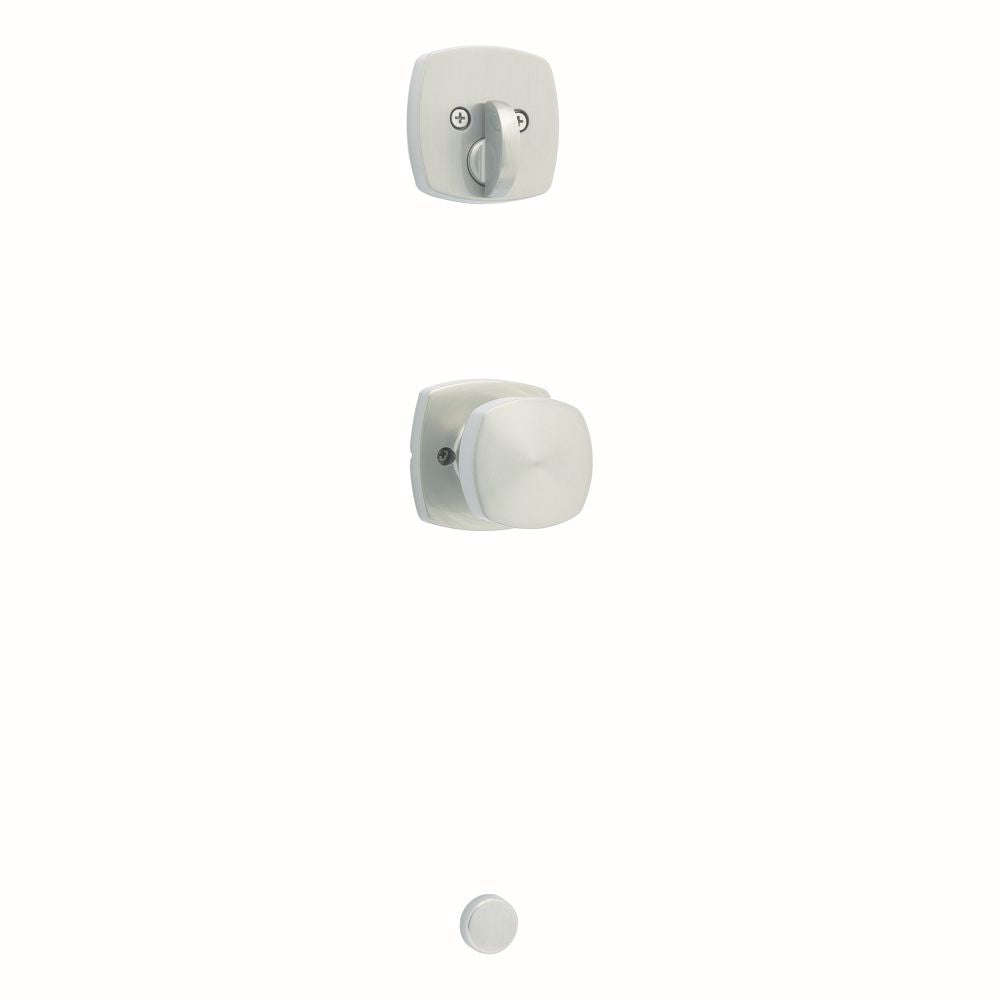 Kwikset Single Keyed Entry Door Knob in Satin Nickel