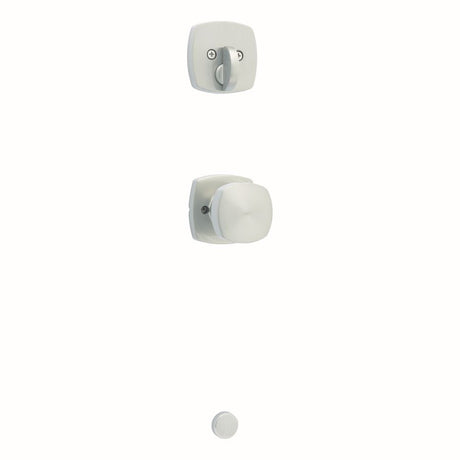 Kwikset Single Keyed Entry Door Knob in Satin Nickel