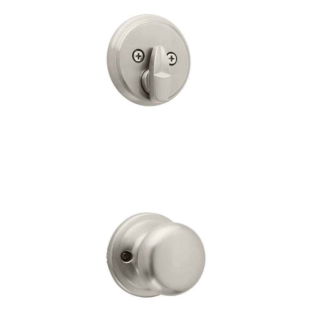 Kwikset Hancock Handleset Trim in Satin Nickel