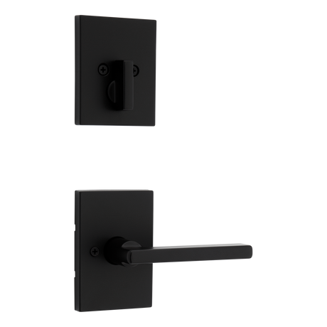 Kwikset Halifax Handleset Trim in Matte Black