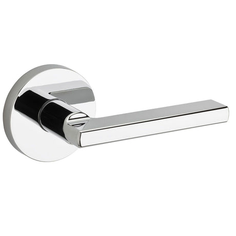 Kwikset Halifax Handleset Trim with Round Rose in Bright Chrome
