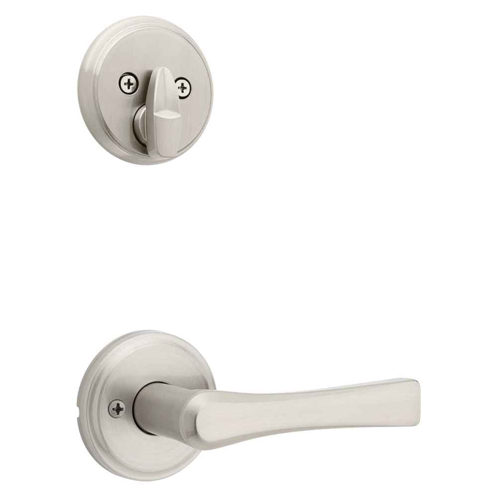 Kwikset Single Handleset Trim in Satin Nickel