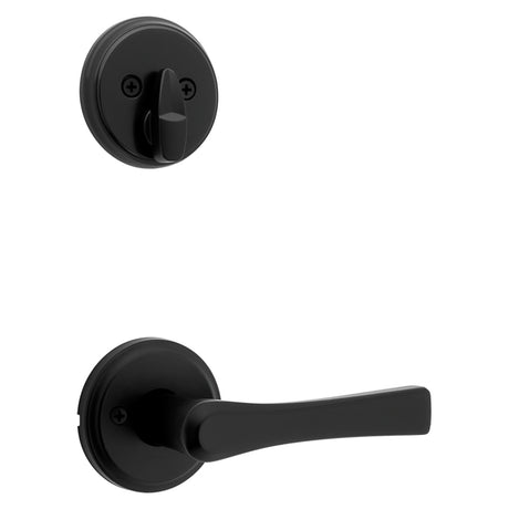 Kwikset Single Handleset Trim in Matte Black