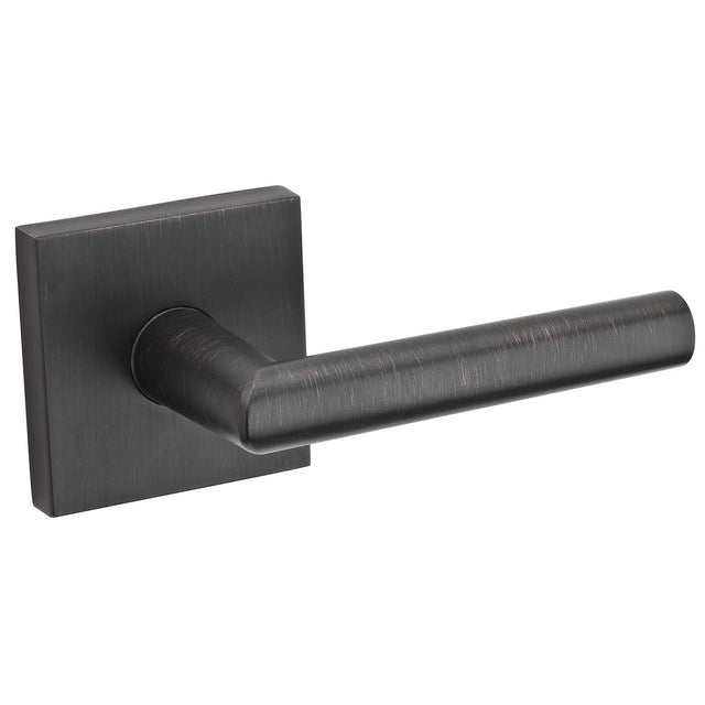 Kwikset Milan Handleset Trim with Square Rose in Venetian Bronze