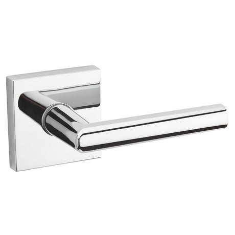 Kwikset Milan Handleset Trim with Square Rose in Bright Chrome