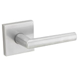 Kwikset Milan Handleset Trim with Square Rose in Satin Chrome