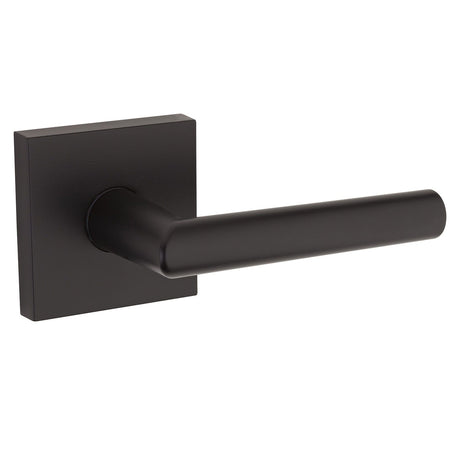 Kwikset Milan Handleset Trim with Square Rose in Matte Black