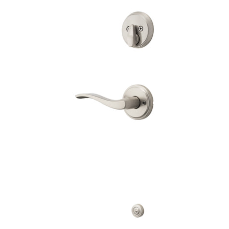 Kwikset Left Hand Sedona Handleset Trim in Satin Nickel
