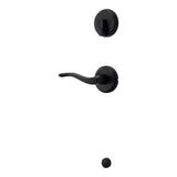 Kwikset Left Hand Sedona Handleset Trim in Matte Black