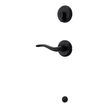 Kwikset Left Hand Sedona Handleset Trim in Matte Black