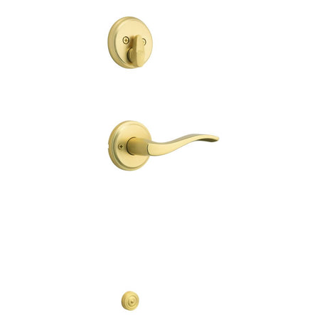 Kwikset Right Hand Sedona Handleset Trim in Satin Brass