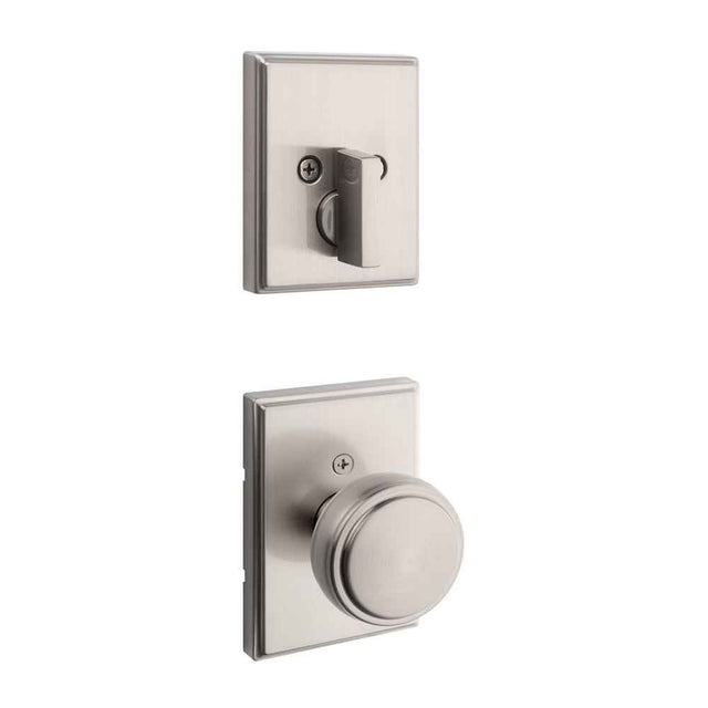 Kwikset Traditional Handleset Trim in Satin Nickel