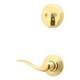 Kwikset Tustin Handleset Trim in Bright Brass