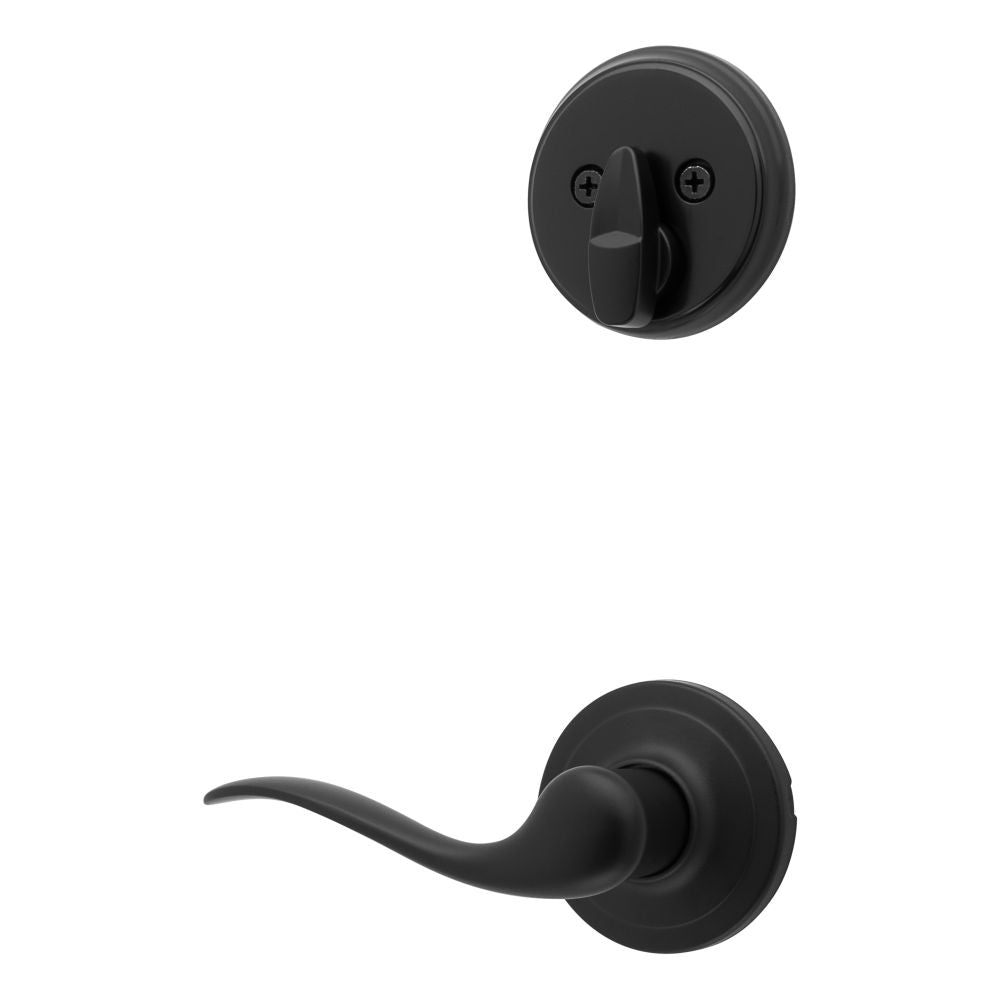 Kwikset Tustin Handleset Trim in Matte Black