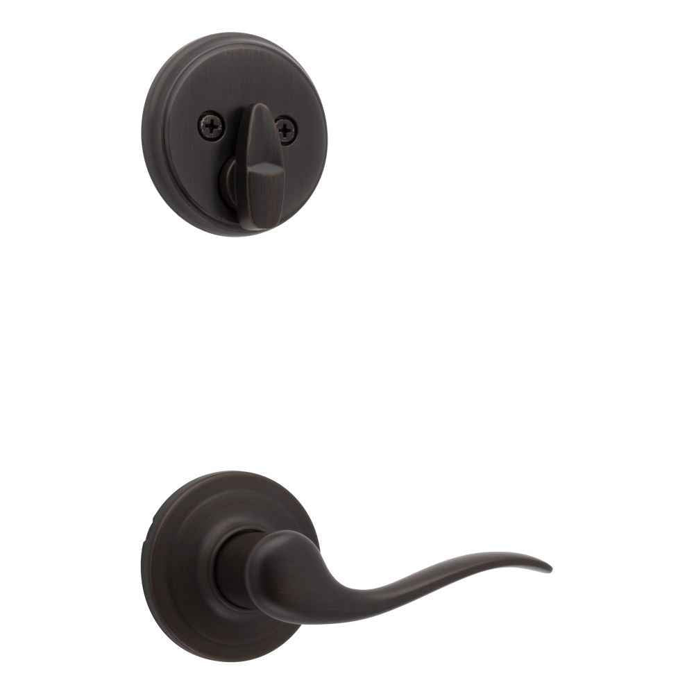 Kwikset Tustin Handleset Trim in Venetian Bronze