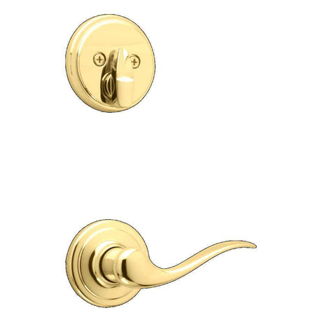 Kwikset Tustin Handleset Trim in Bright Brass