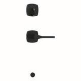 Kwikset Tripoli Keyed Entry Door Lever with Midtown Rose in Matte Black
