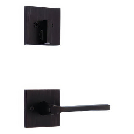 Kwikset 971LSLSQT-11P venetian bronze handleset trim pack