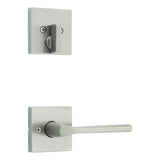 Kwikset 971LSLSQT-15 satin nickel handleset trim pack