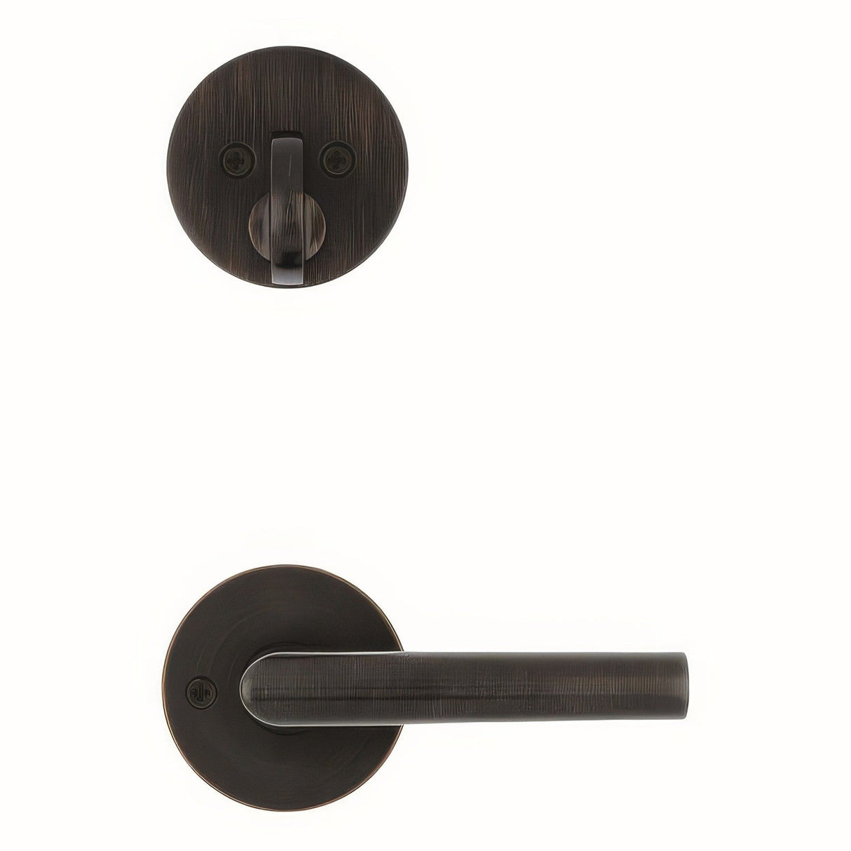 Kwikset 971MILRDT-11P venetian bronze handleset trim pack