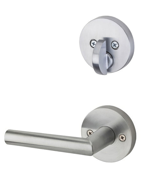Kwikset 971MILRDT-26D Milan handleset trim pack in satin chrome, additional view