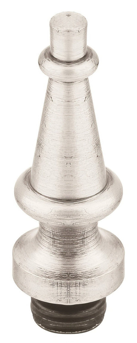 Emtek 97313US14 Brass Modern, Classic Brass, Designer Brass finial in satin stainless, additional view