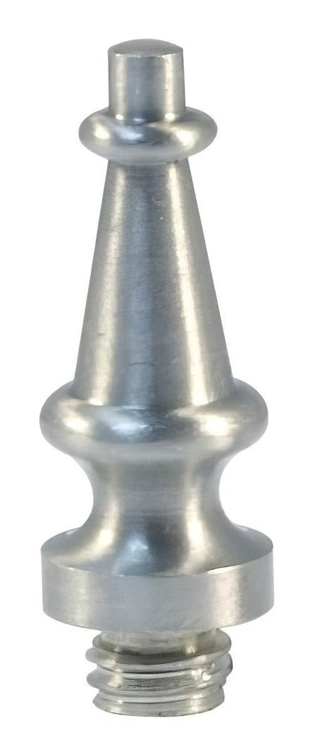 Emtek 97314US26 Brass Modern, Classic Brass, Designer Brass finial in satin nickel, additional view