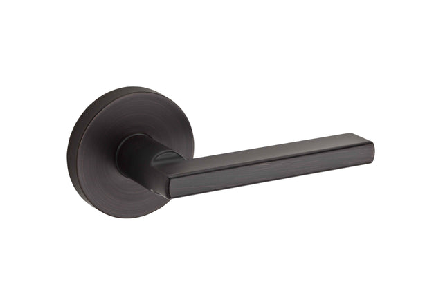 Kwikset Halifax Handleset Trim with Round Rose in Venetian Bronze