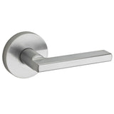 Kwikset Halifax Handleset Trim with Round Rose in Satin Chrome