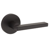 Kwikset Halifax Handleset Trim with Round Rose in Matte Black