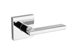 Kwikset Halifax Handleset Trim with Square Rose in Bright Chrome