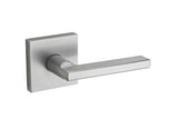 Kwikset Halifax Handleset Trim with Square Rose in Satin Chrome