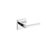Kwikset Dummy Interior Lisbon Handleset Trim with Square Rose in Bright Chrome
