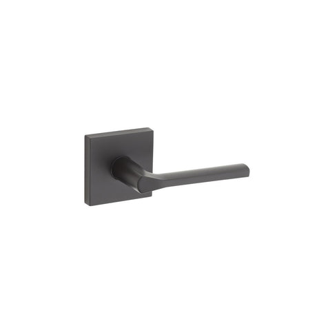 Kwikset Dummy Interior Lisbon Handleset Trim with Square Rose in Matte Black