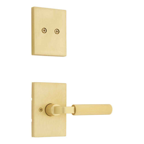 Kwikset Contemporary Handleset Trim in Satin Brass