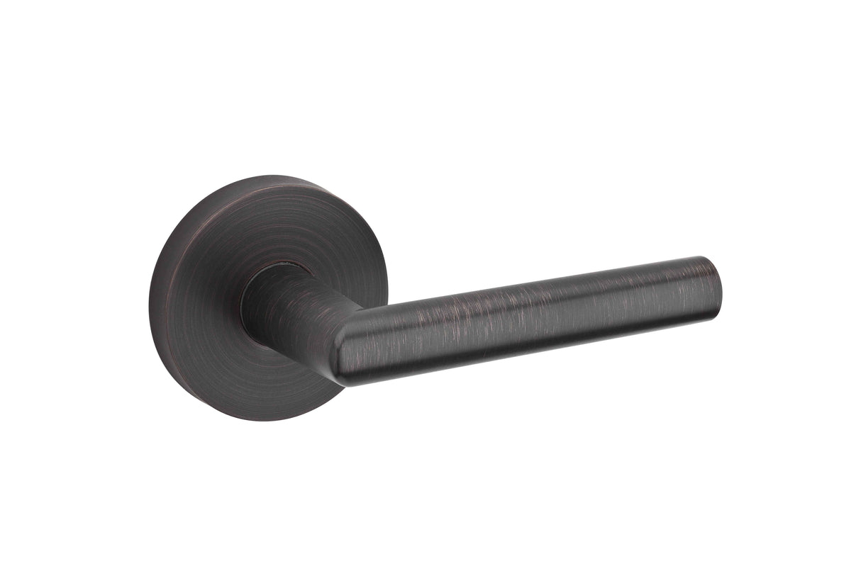 Kwikset Milan Handleset Trim with Round Rose in Venetian Bronze