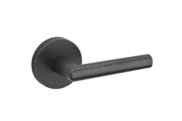 Kwikset Milan Handleset Trim with Round Rose in Venetian Bronze