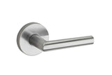 Kwikset Milan Handleset Trim with Round Rose in Satin Chrome