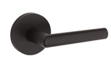Kwikset Milan Handleset Trim with Round Rose in Matte Black