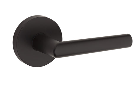 Kwikset Milan Handleset Trim with Round Rose in Matte Black