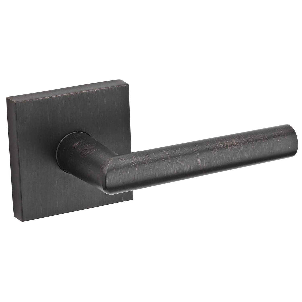 Kwikset Milan Handleset Trim with Square Rose in Venetian Bronze