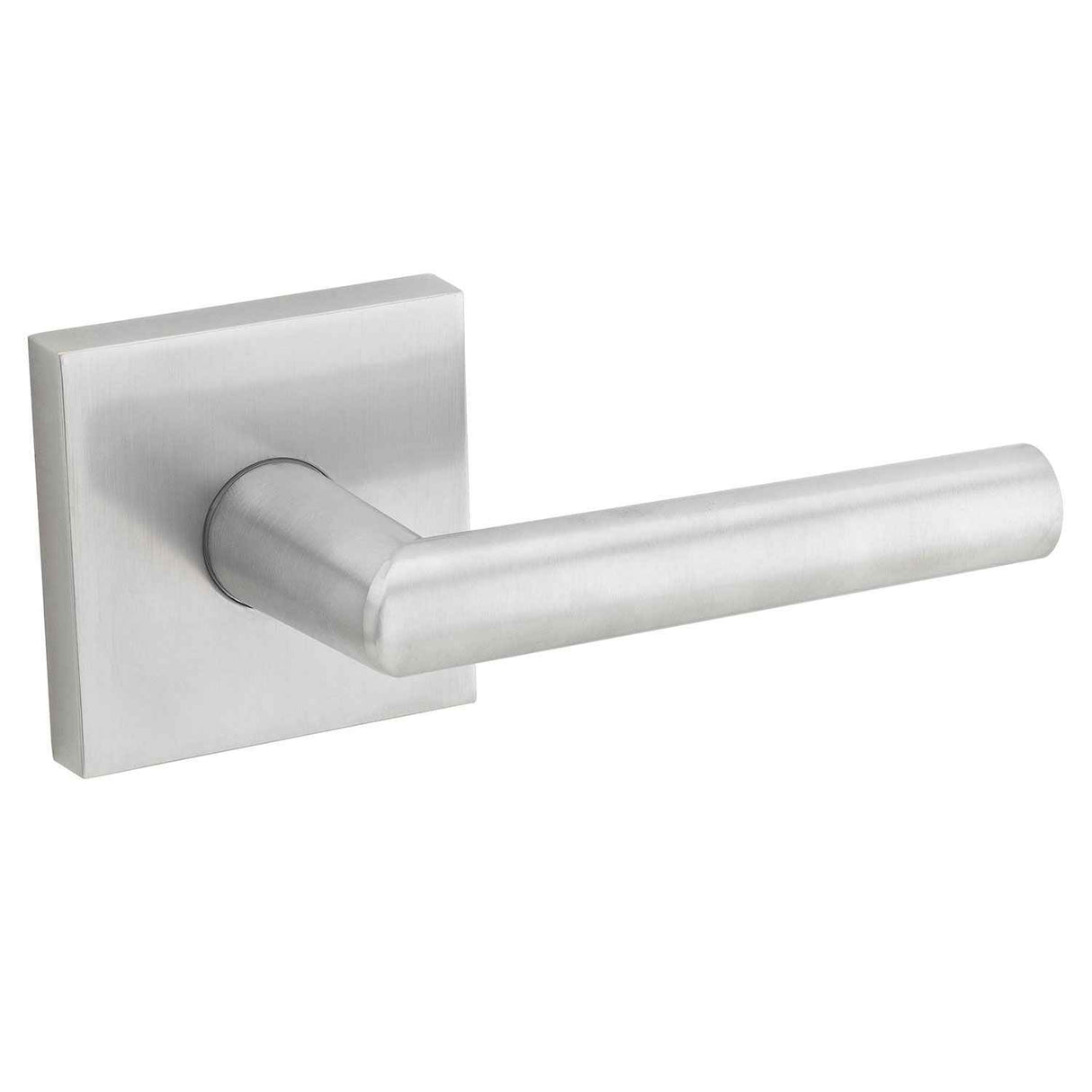 Kwikset Milan Handleset Trim with Square Rose in Satin Chrome