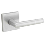 Kwikset Milan Handleset Trim with Square Rose in Satin Chrome