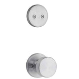 Kwikset Pismo Handleset Trim with Round Rose in Satin Chrome