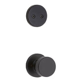 Kwikset Pismo Handleset Trim with Round Rose in Matte Black